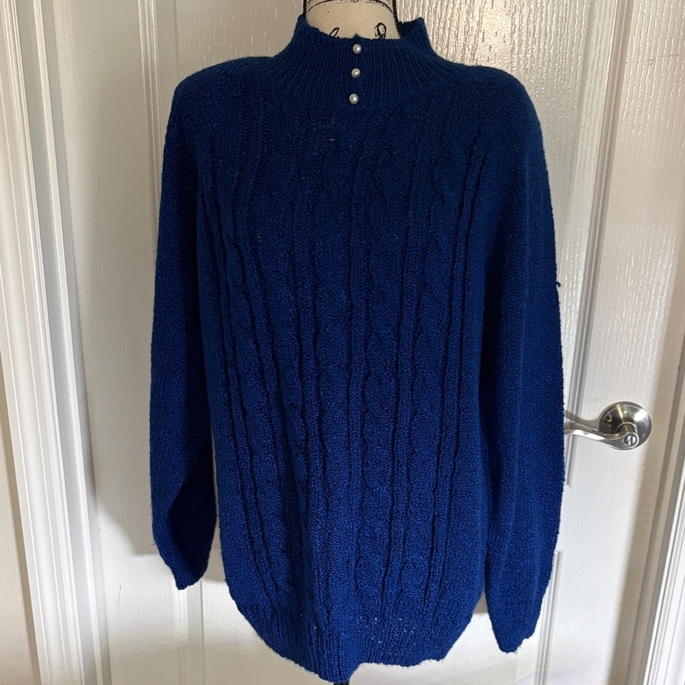 Miranda Blue Cable Knit Sweater